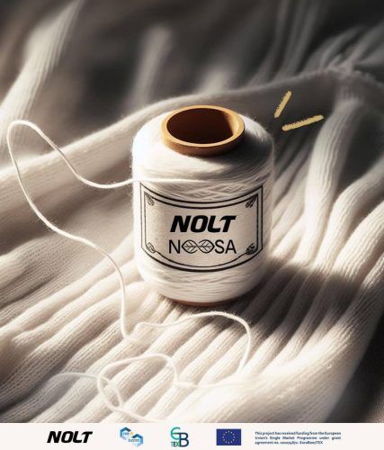 nolt-innovation-chaussettes-r-sock nove 100-odstotno okolju prijazne in krožne športne nogavice, ki sta jih zasnovala NOLT in NOOSA.
